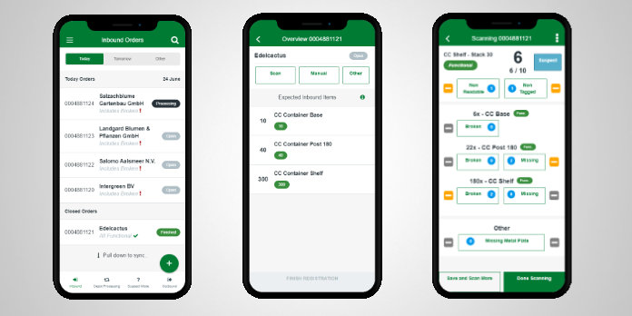 RFID-scannerapp Container Centralen