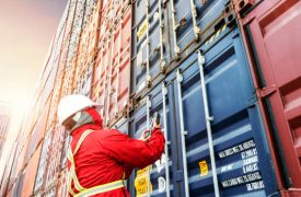 Suezkanaal container schip