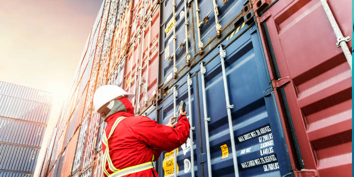 Suezkanaal container schip