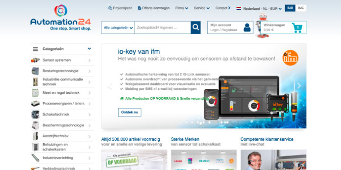 Online shop voor automatiseringstechniek Automation24