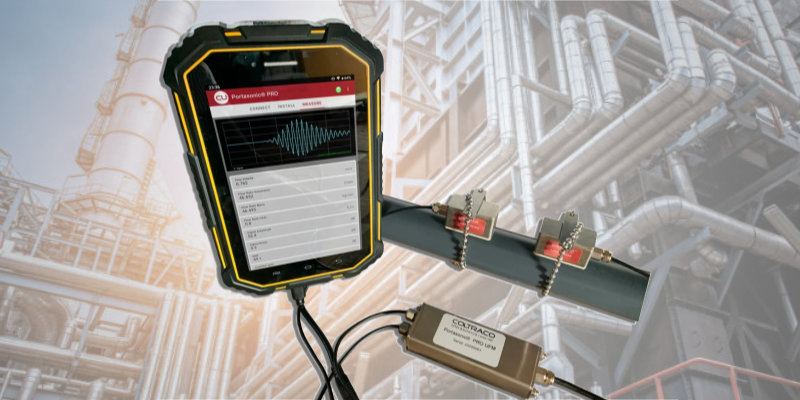 Draagbare ultrasone clamp-on flowmeter